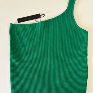 NWT: House of Harlow 1960 Vibrant Green One-Shoulder Tank